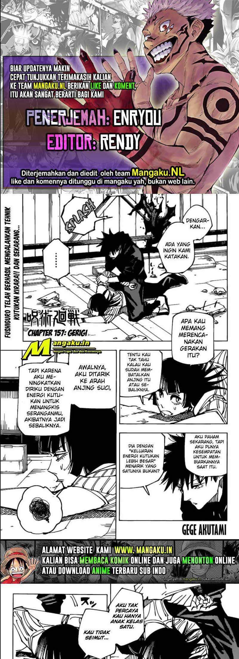Komik Jujutsu Kaisen Chapter 157 gambar 1