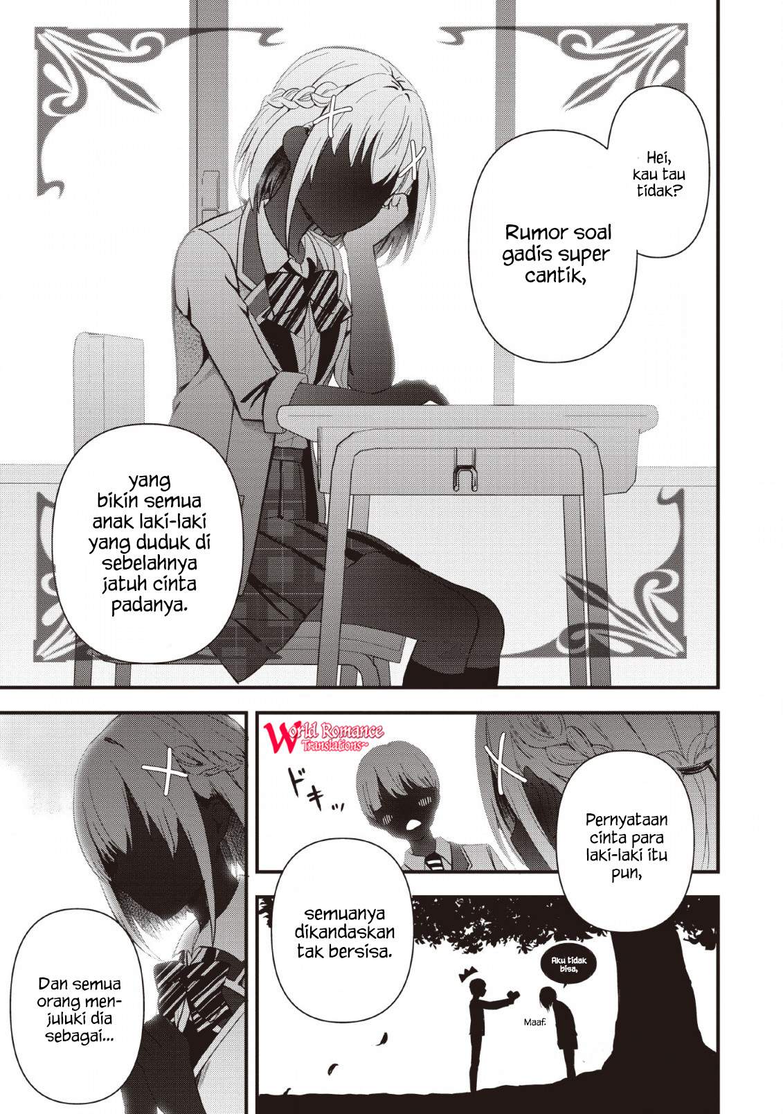 Manga The Cute Girl Sitting Next to Me Is Trying to Make Me Fall in Love With Her as a Way to Ridicule Me, but the Tables Were Turned on Her Before She Knew It Chapter 1 gambar 2