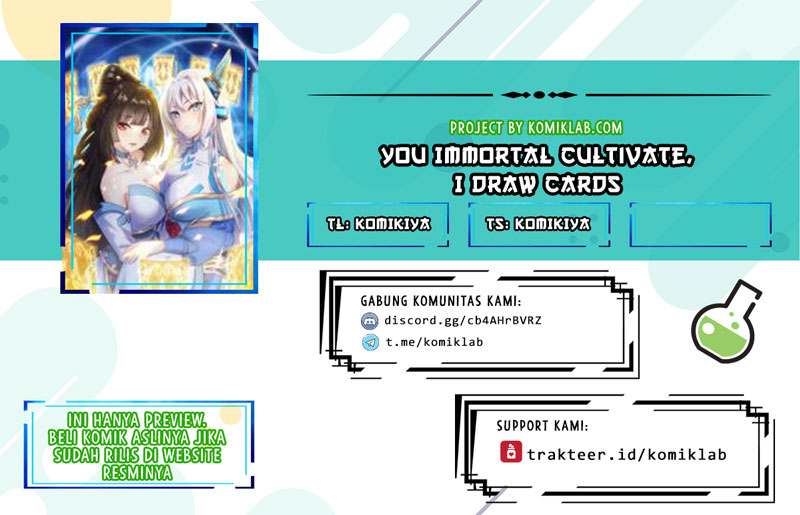 Komik You Immortal Cultivate, I Draw Cards Chapter 00.1 gambar 1