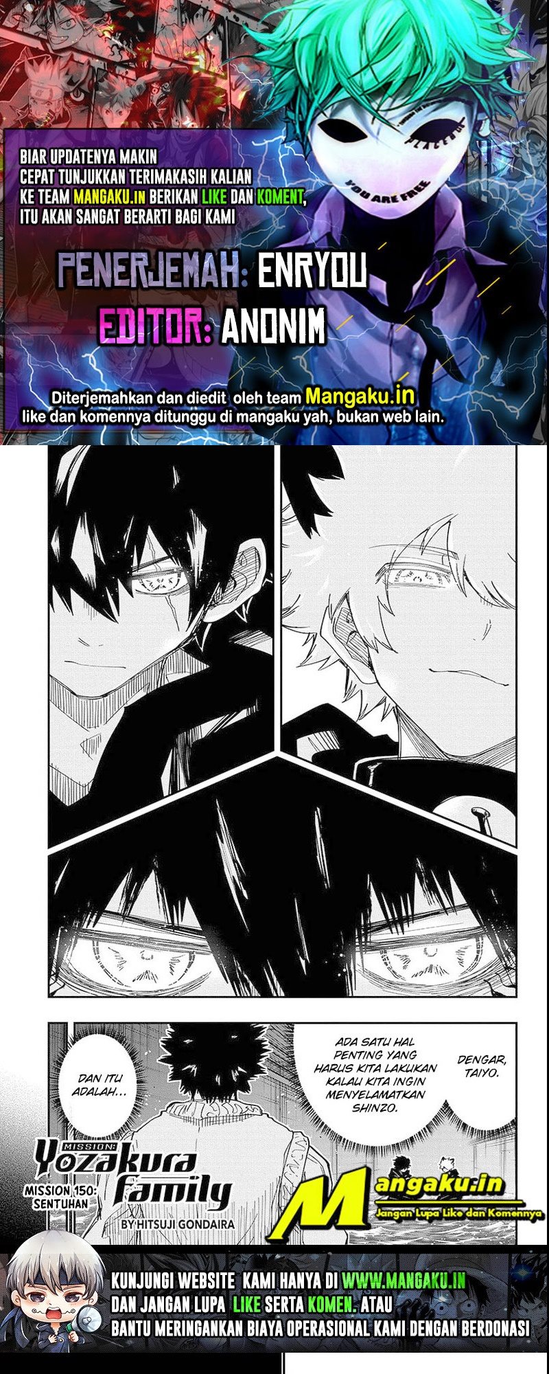 Komik Mission: Yozakura Family Chapter 150 gambar 1