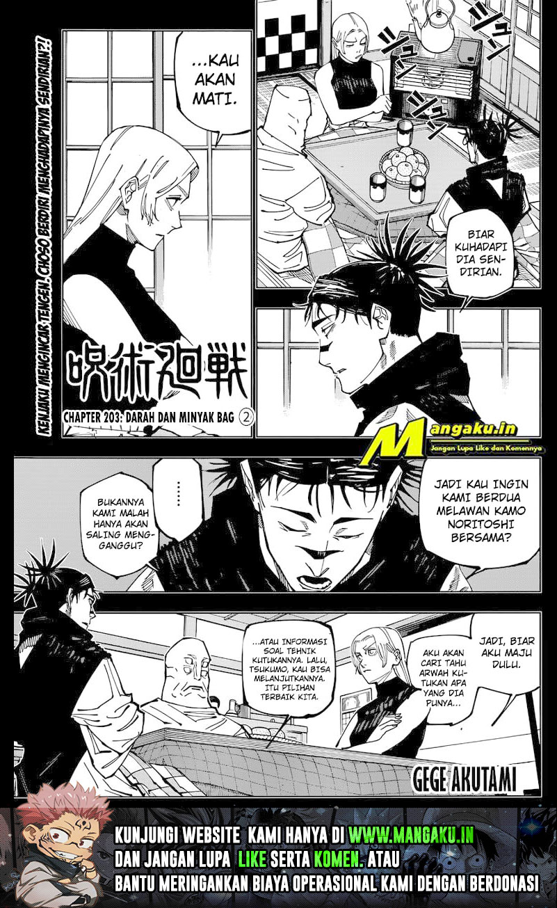 Manga Jujutsu Kaisen Chapter 203 gambar 2