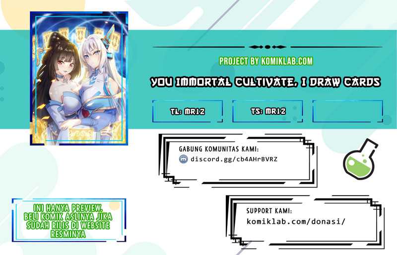 Komik You Immortal Cultivate, I Draw Cards Chapter 15 gambar 1