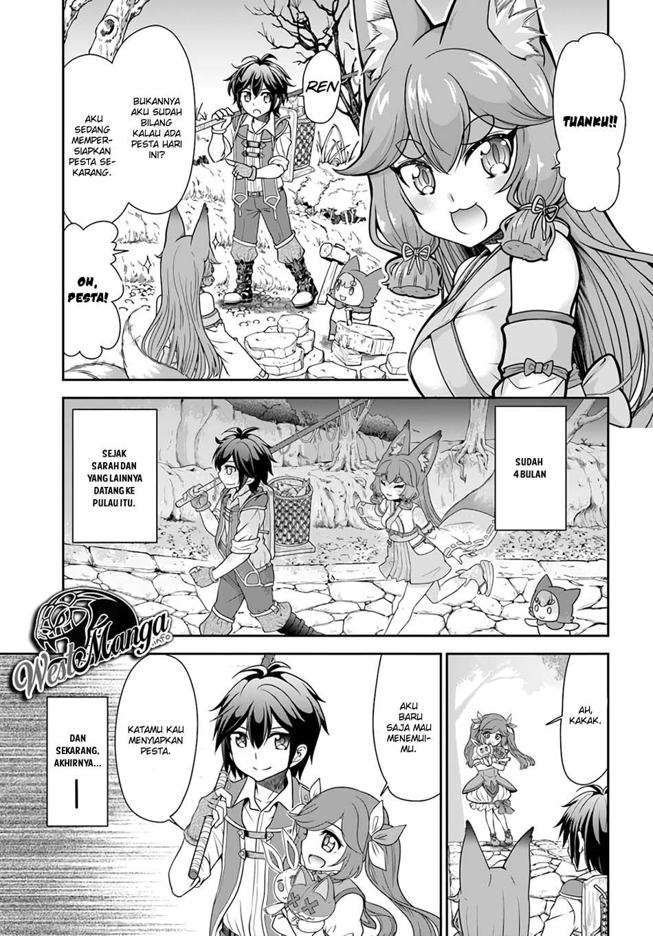 Tenohira Kaitakumura de Isekai Kenkouki ~Fueteku Yome-tachi to Nonbiri Mujintou Raifu~ Chapter 20 Gambar 14