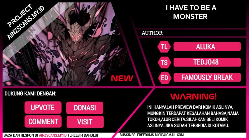 Komik I Have to Be a Monster Chapter 15 gambar 1