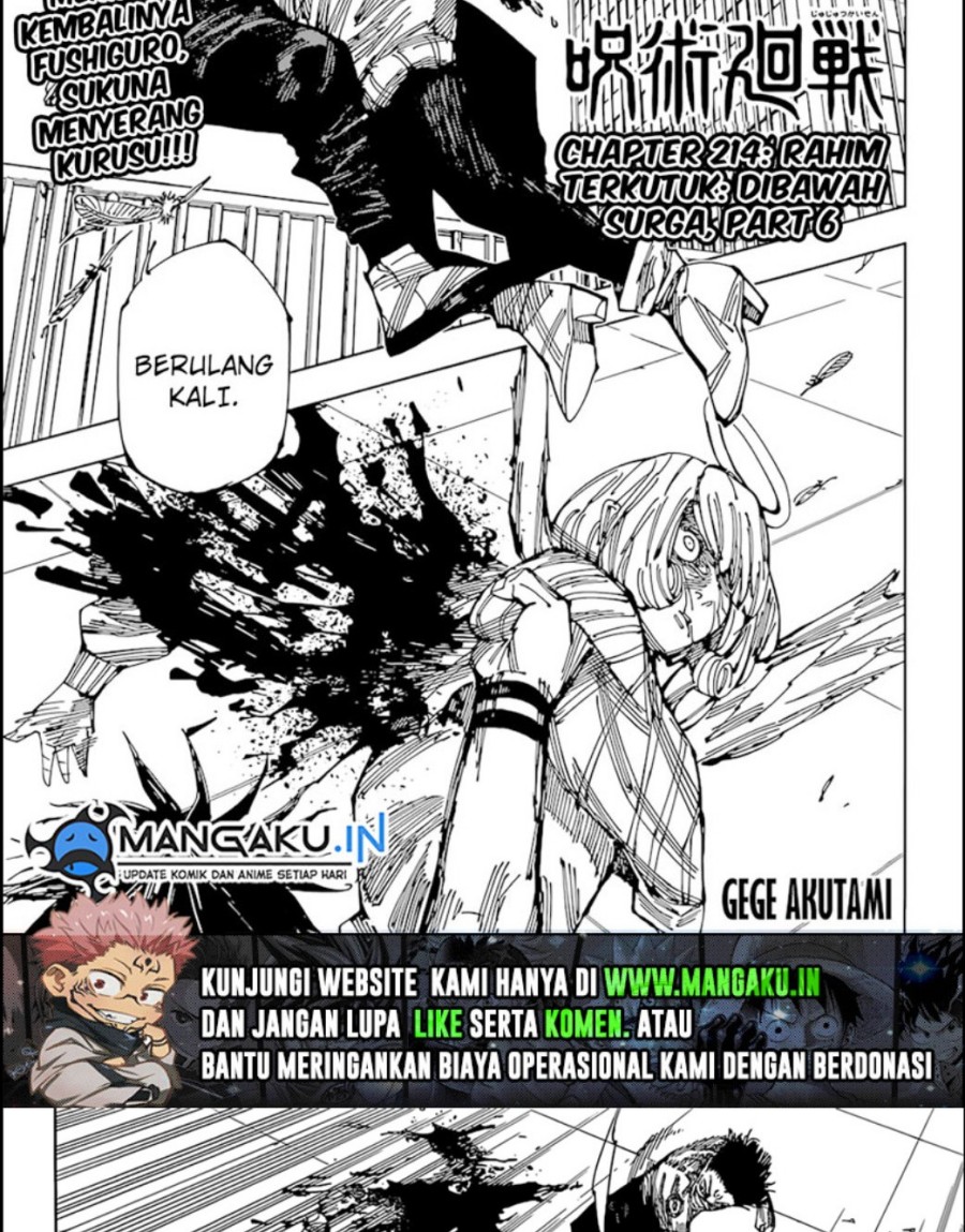 Manga Jujutsu Kaisen Chapter 214 gambar 2