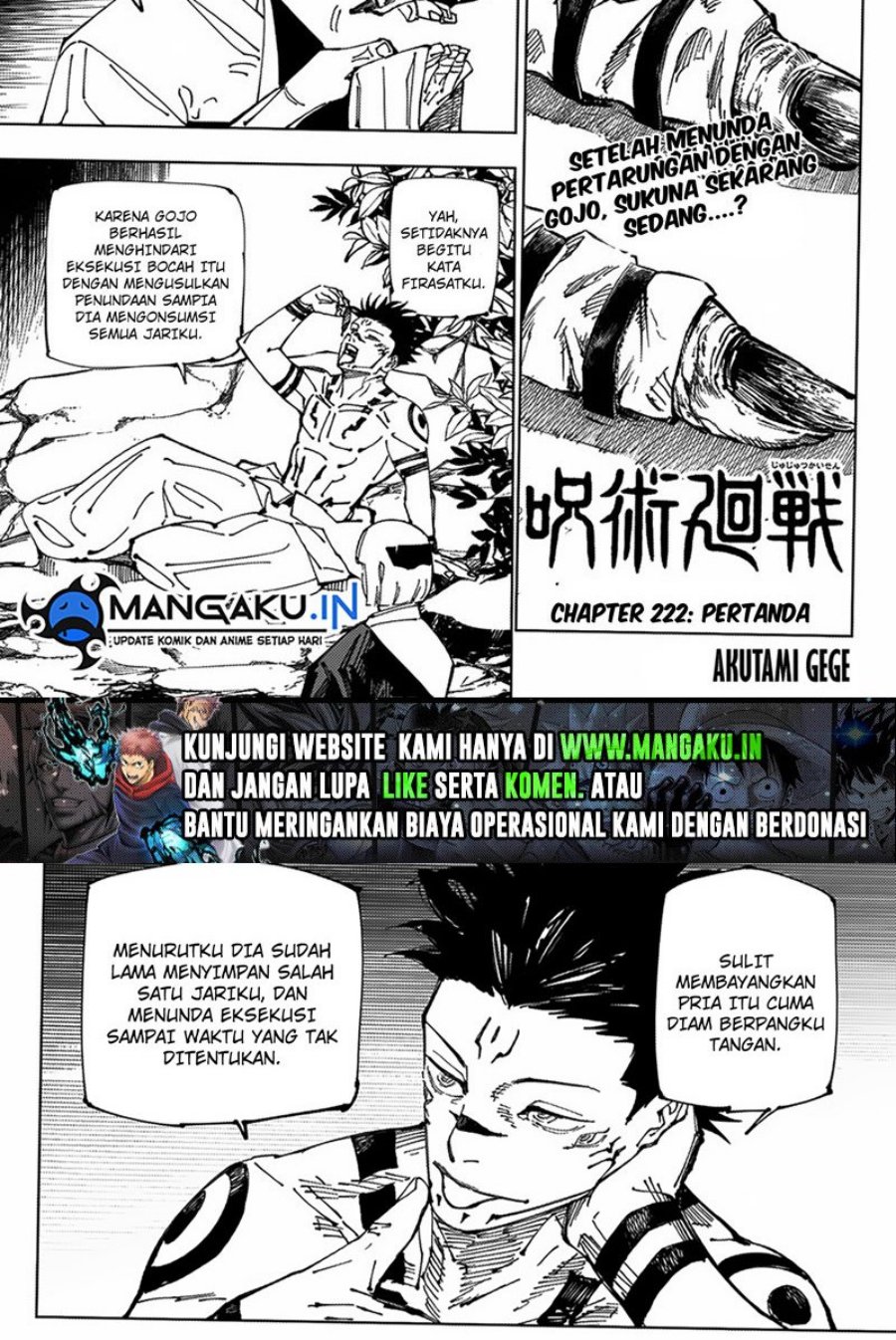 Manga Jujutsu Kaisen Chapter 222 gambar 2