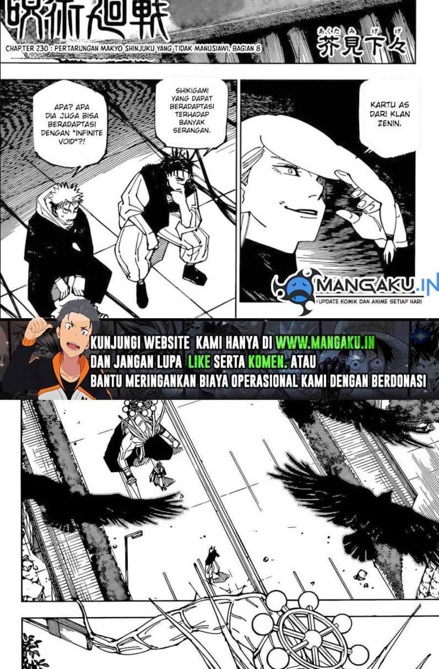 Manga Jujutsu Kaisen Chapter 230 gambar 2