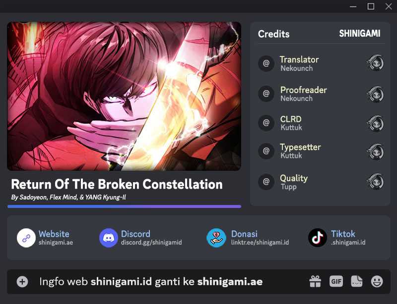Komik Return of the Broken Constellation Chapter 83 gambar 1