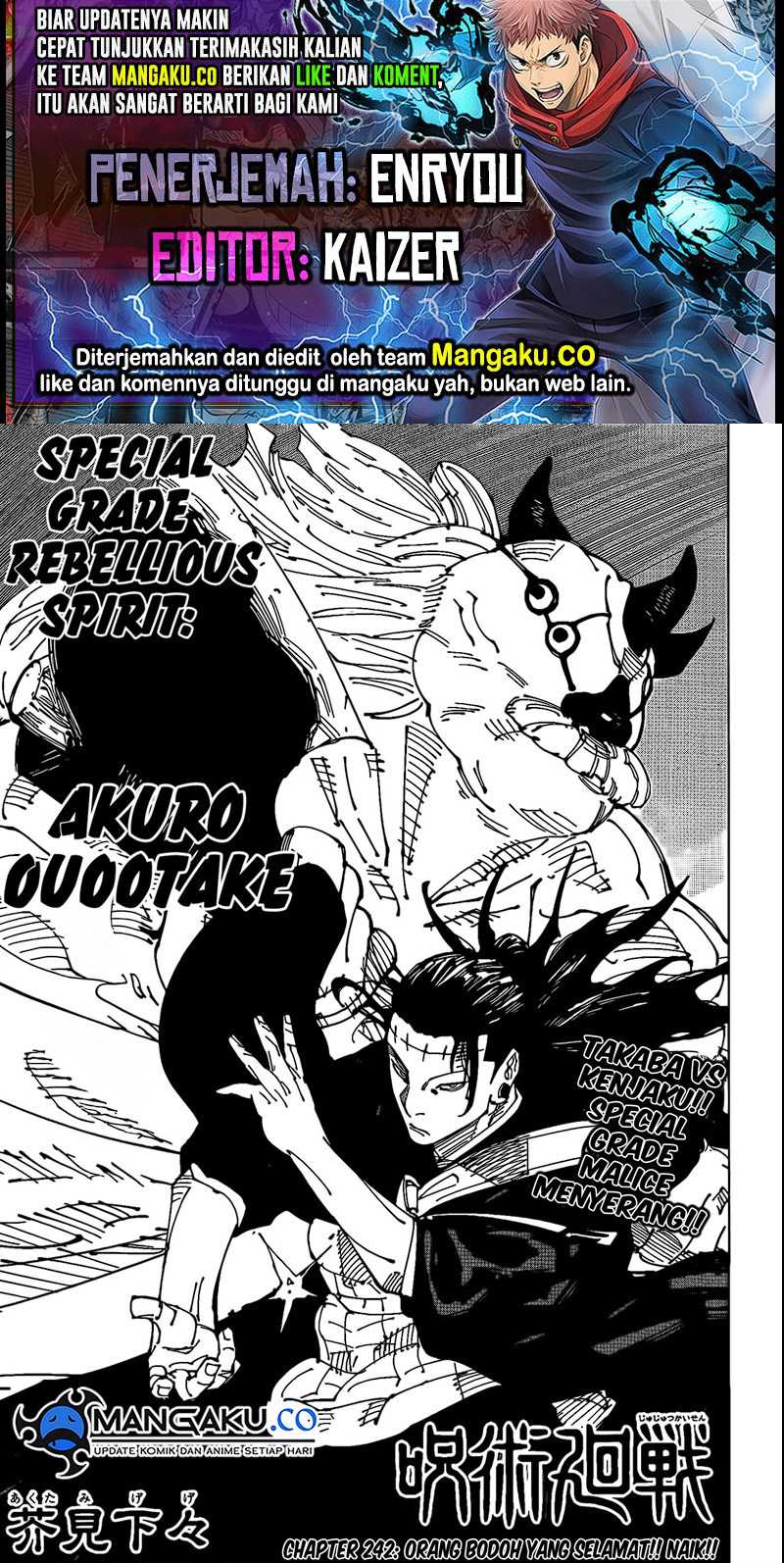 Komik Jujutsu Kaisen Chapter 242 gambar 1