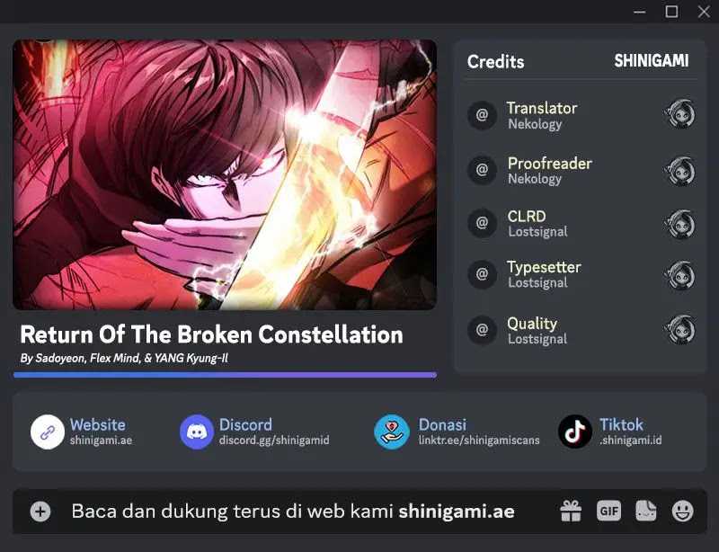 Komik Return of the Broken Constellation Chapter 97 gambar 1