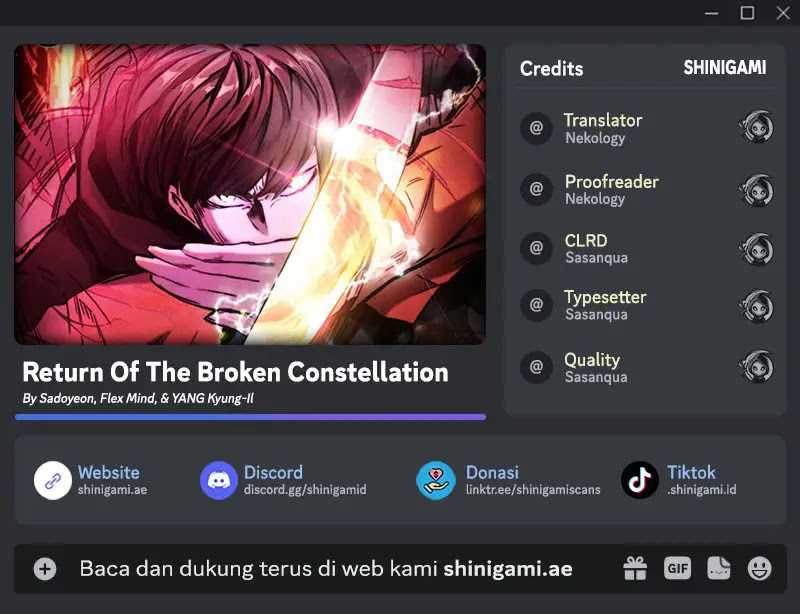 Komik Return of the Broken Constellation Chapter 103 gambar 1