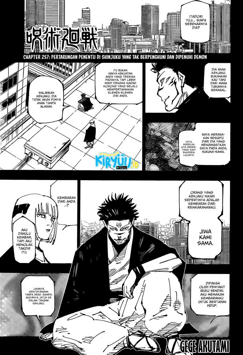 Manga Jujutsu Kaisen Chapter 257 gambar 2