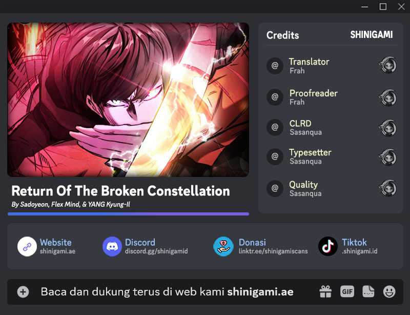 Komik Return of the Broken Constellation Chapter 110 gambar 1