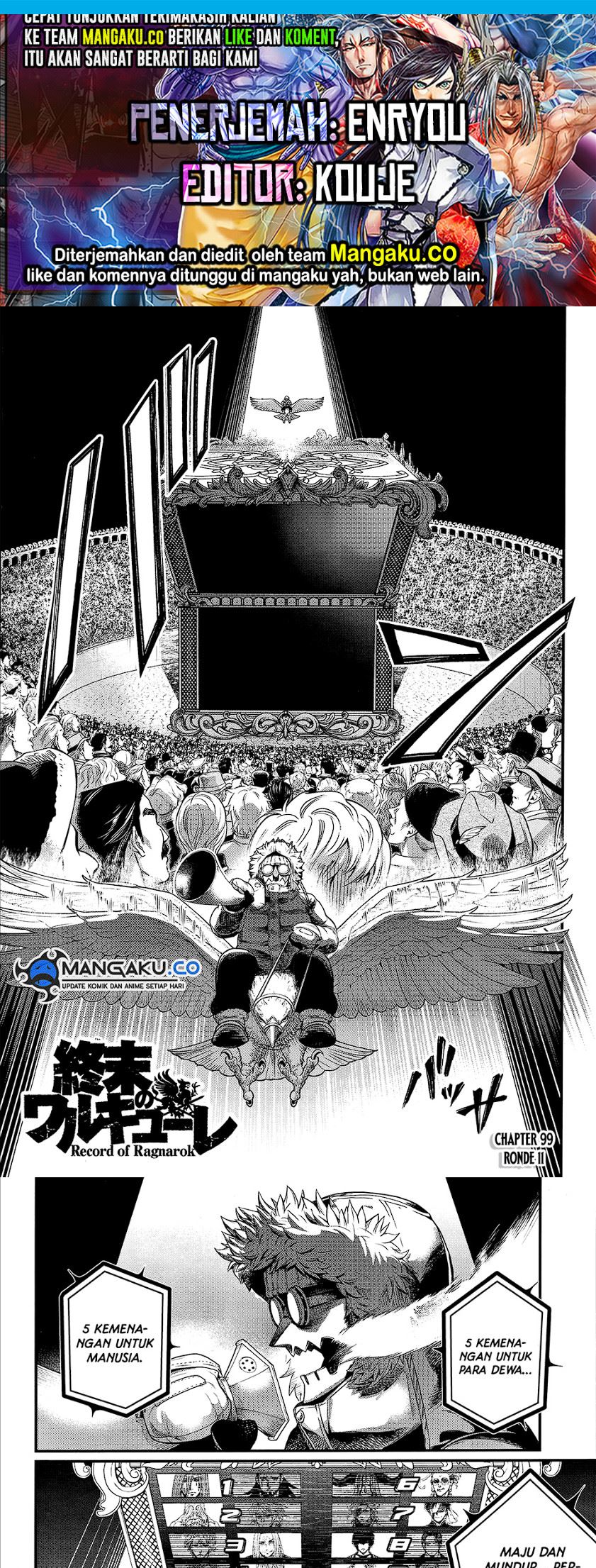 Komik Shuumatsu no Valkyrie Chapter 99 gambar 1