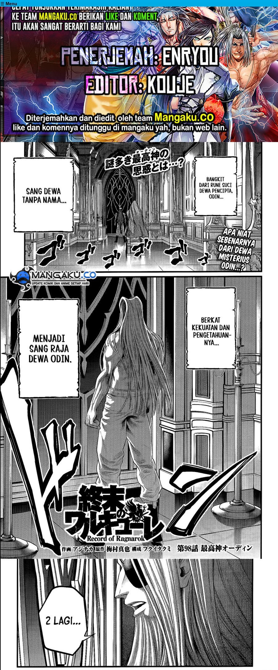 Komik Shuumatsu no Valkyrie Chapter 98 gambar 1