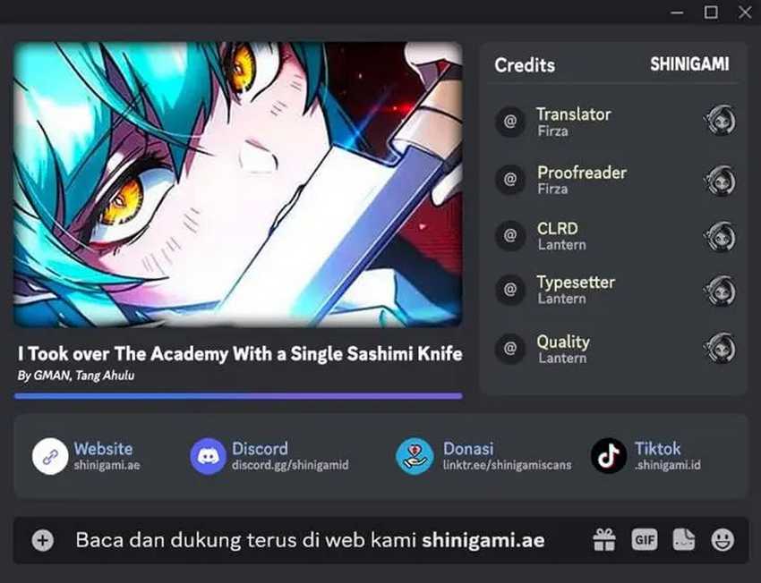 Komik I Took over The Academy With a Single Sashimi Knife Chapter 38 gambar 1