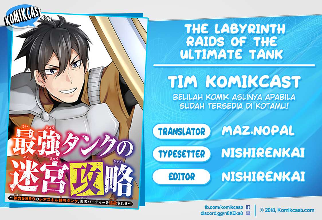 Komik The Labyrinth Raids of the Ultimate Tank ~The Tank Possessing a Rare 9,999 Endurance Skill was Expelled from the Hero Party~ Chapter 06.2 gambar 1