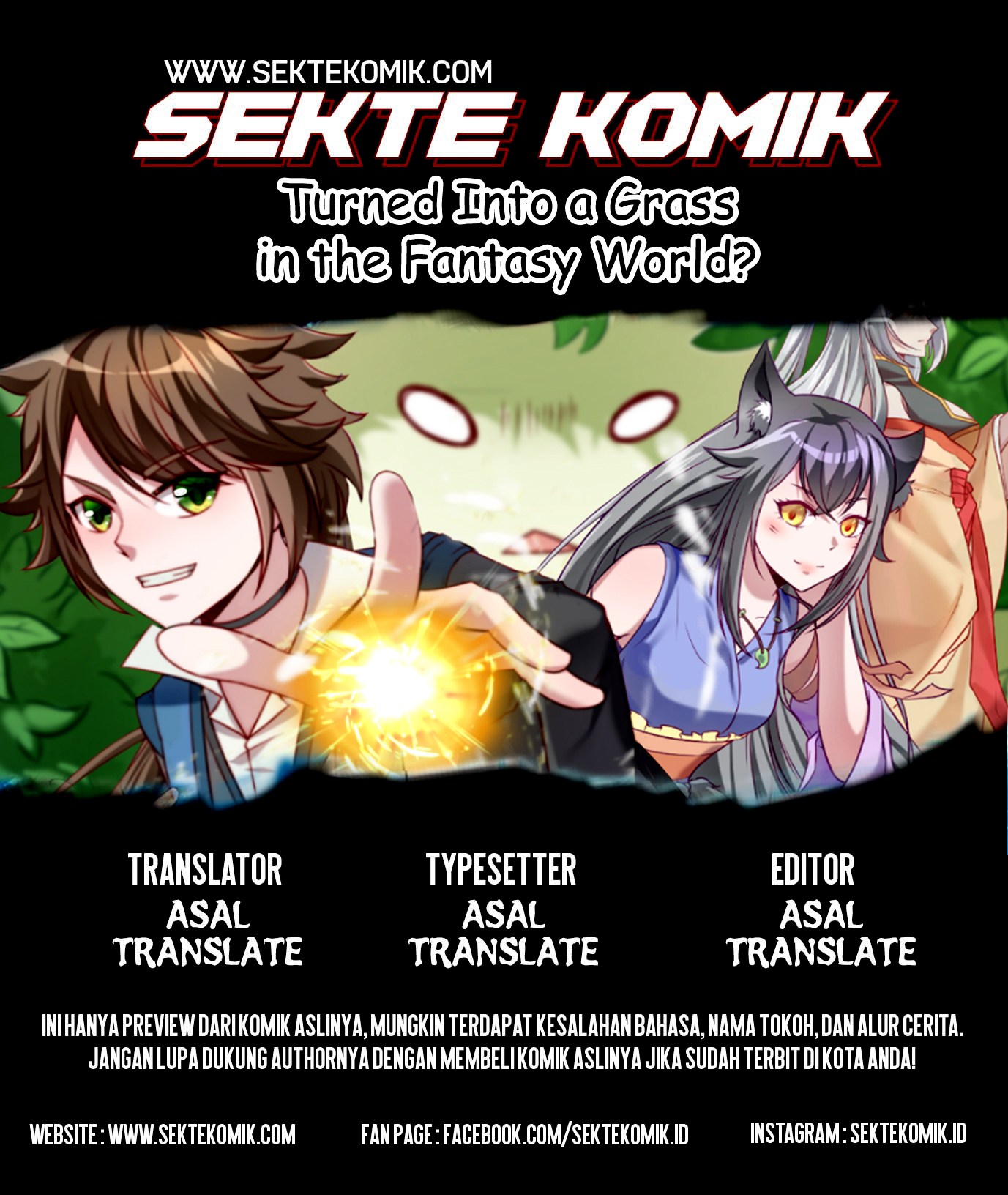 Komik Turned Into a Grass in The Fantasy World? Chapter 00 gambar 1