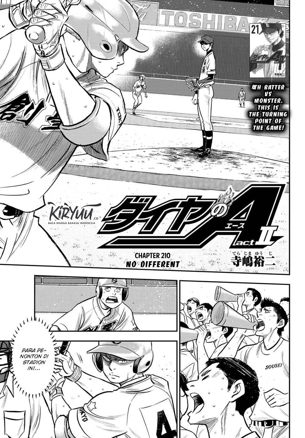 Manga Diamond no Ace Act 2 Chapter 210 gambar 2