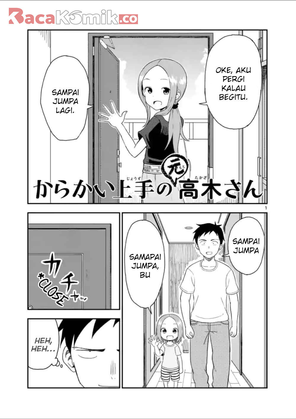 Komik Karakai Jouzu no (Moto) Takagi-san Chapter 52 gambar 1