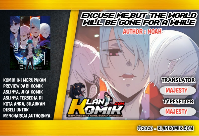 Komik Excuse Me, but the World Will Be Gone for a While Chapter 01 gambar 1