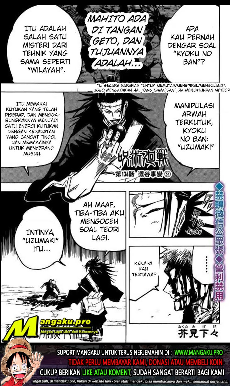 Manga Jujutsu Kaisen Chapter 134 gambar 2