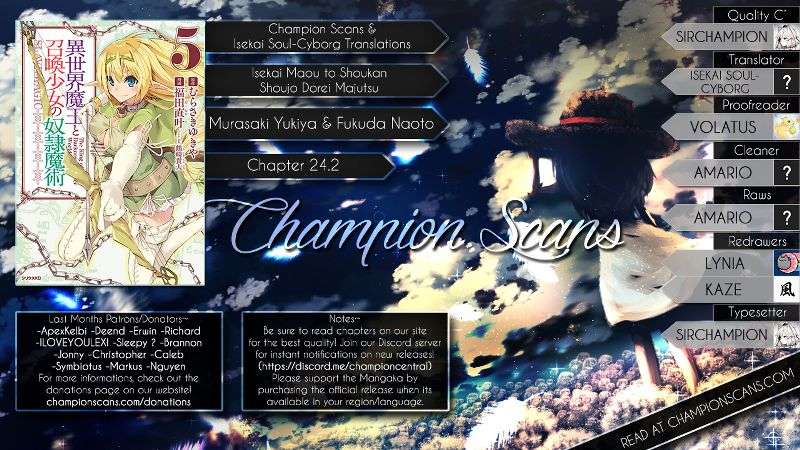 Manga Isekai Maou to Shoukan Shoujo no Dorei Majutsu Chapter 24.2 gambar 2