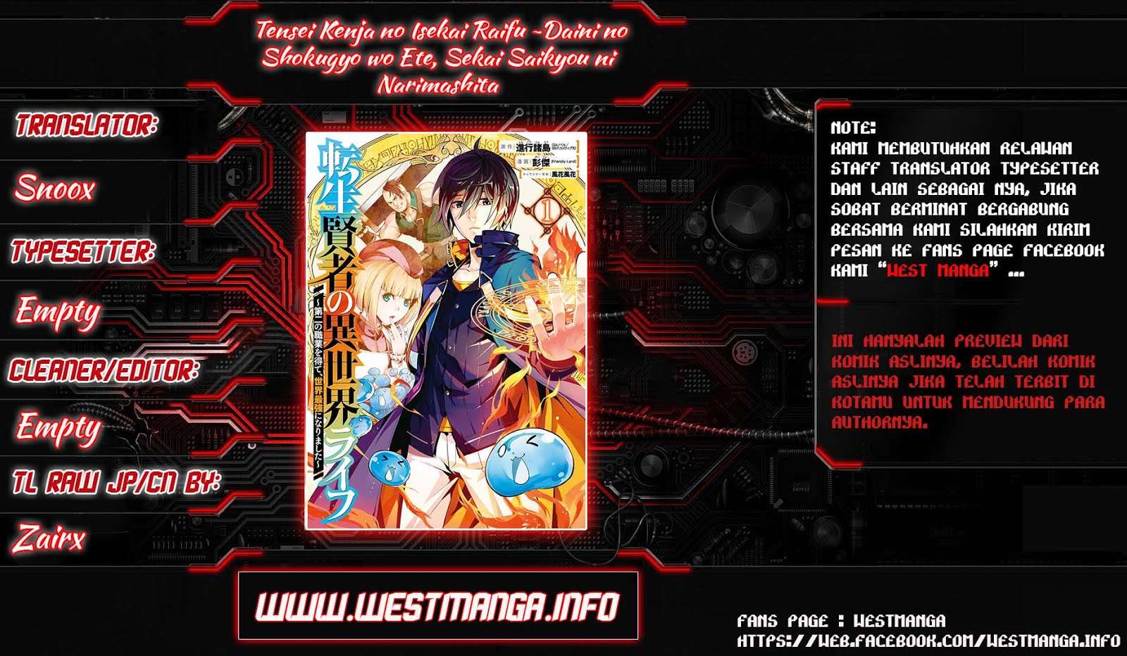 Manga Tensei Kenja no Isekai Raifu Chapter 1.1 gambar 2